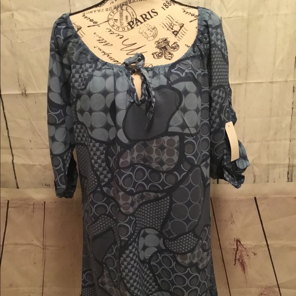 Italy 🌸SOLD🌸 Moda Women’s Blue Dress - Picture 1 of 7
